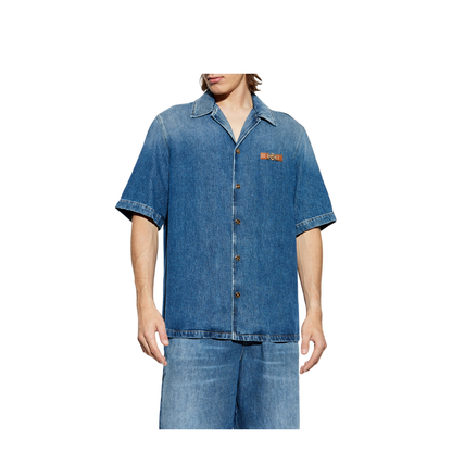 Blue Medusa Biggie Denim Shirt