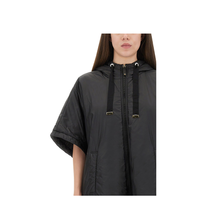 Padded Cape With Hood Coats Black