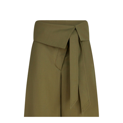 MAYFEYR - The Attico - Military Green Wool Gabardine Trousers - 251WCP00272WWW065A081