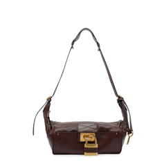 Paddington Small Buffalo Leather Shoulder Bag - Crafty Brown