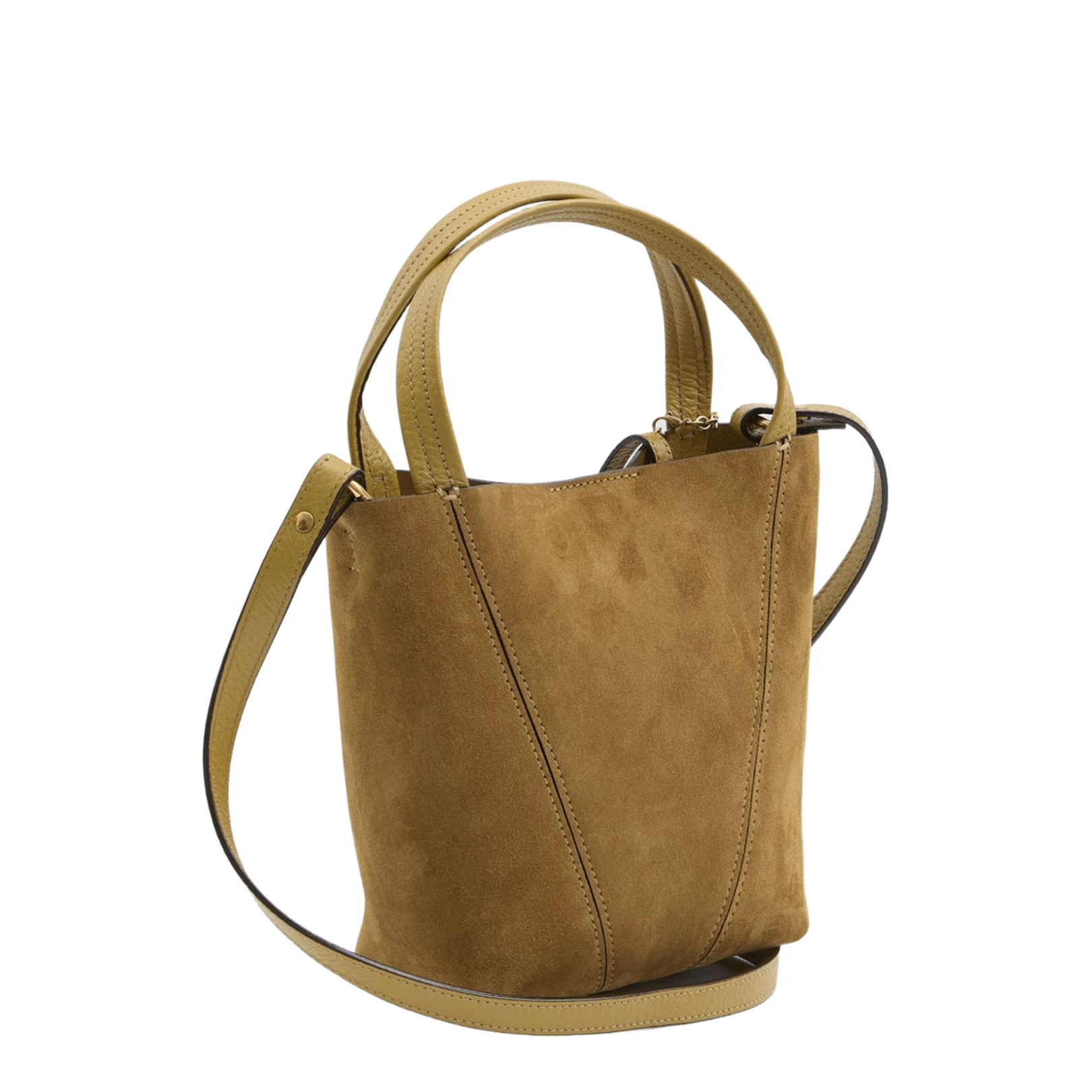 Small Spin Tote Bag in Suede Leather