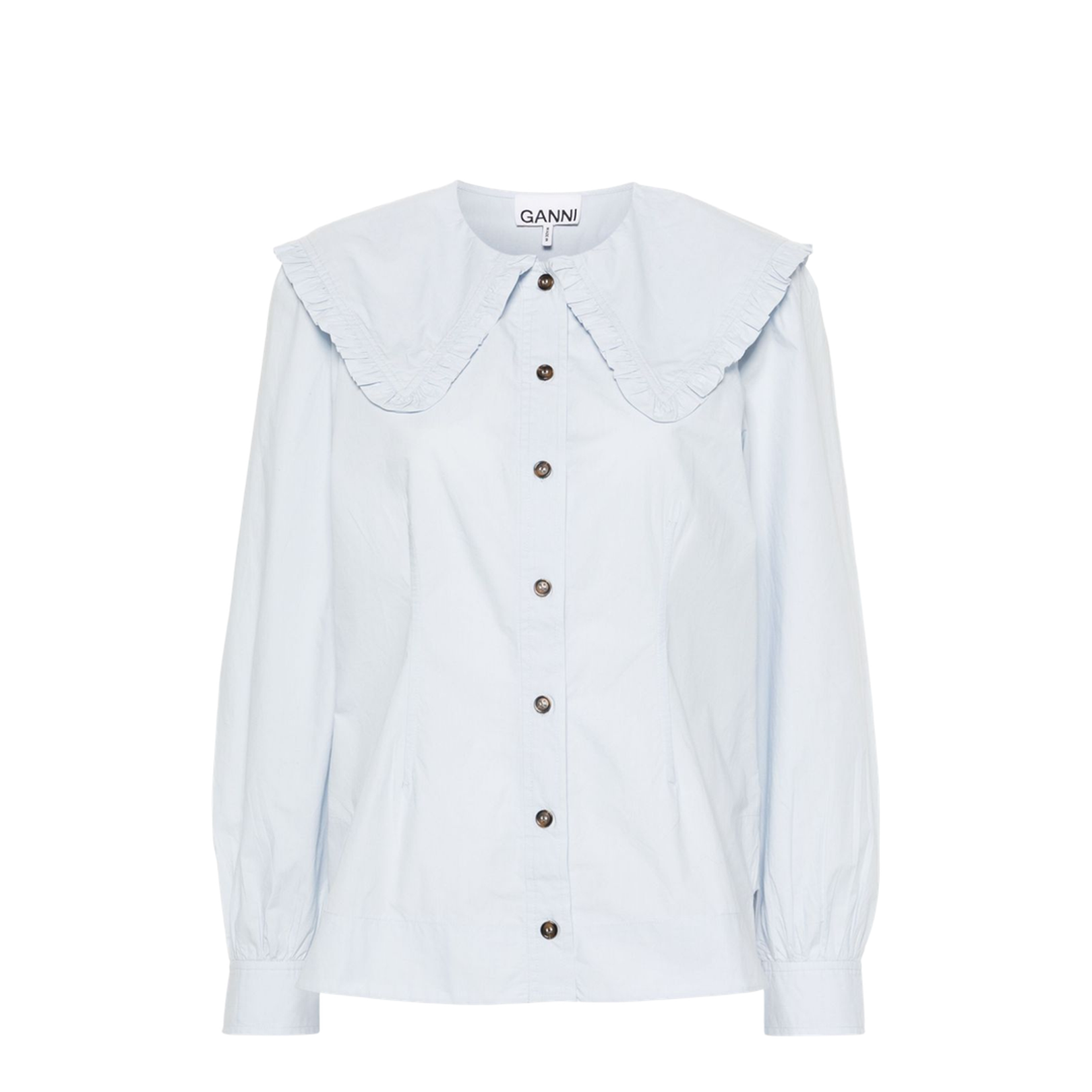 Frill Collar Organic Cotton Shirt