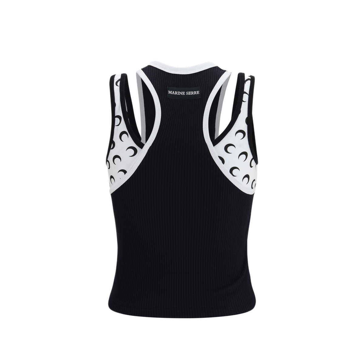 MAYFEYR - Marine Serre - Layered Cotton Jersey Tank Top - WTT040ACJER0125BK99
