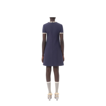 Wool and Silk Embroidered Dress