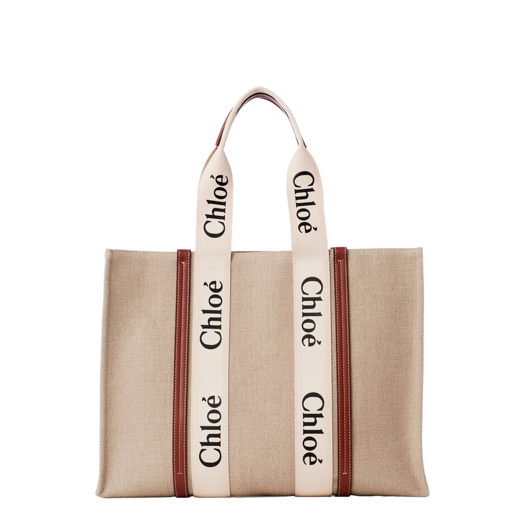 MAYFEYR - Chloè - Large Woody Tote Bag In Linen - CHC22AS382I26