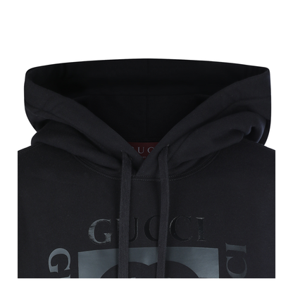 Cotton Jersey Sweatshirt with Print in Black