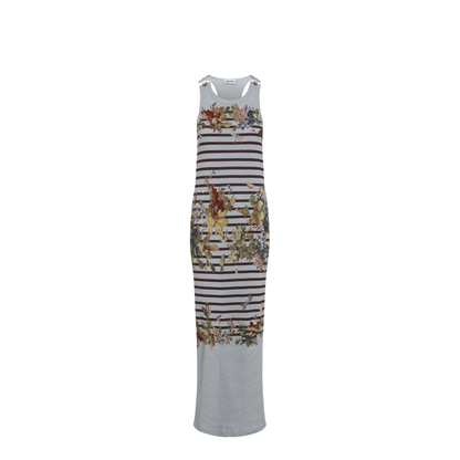MAYFEYR - Jean Paul Gaultier - Mariniere Grape Long Dress - 2601WDR120J041P