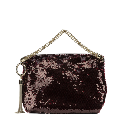 MAYFEYR - Jimmy Choo - Callie Small Handbag - CALLIEGZDDEEPMERLOTLIGHTGOLD
