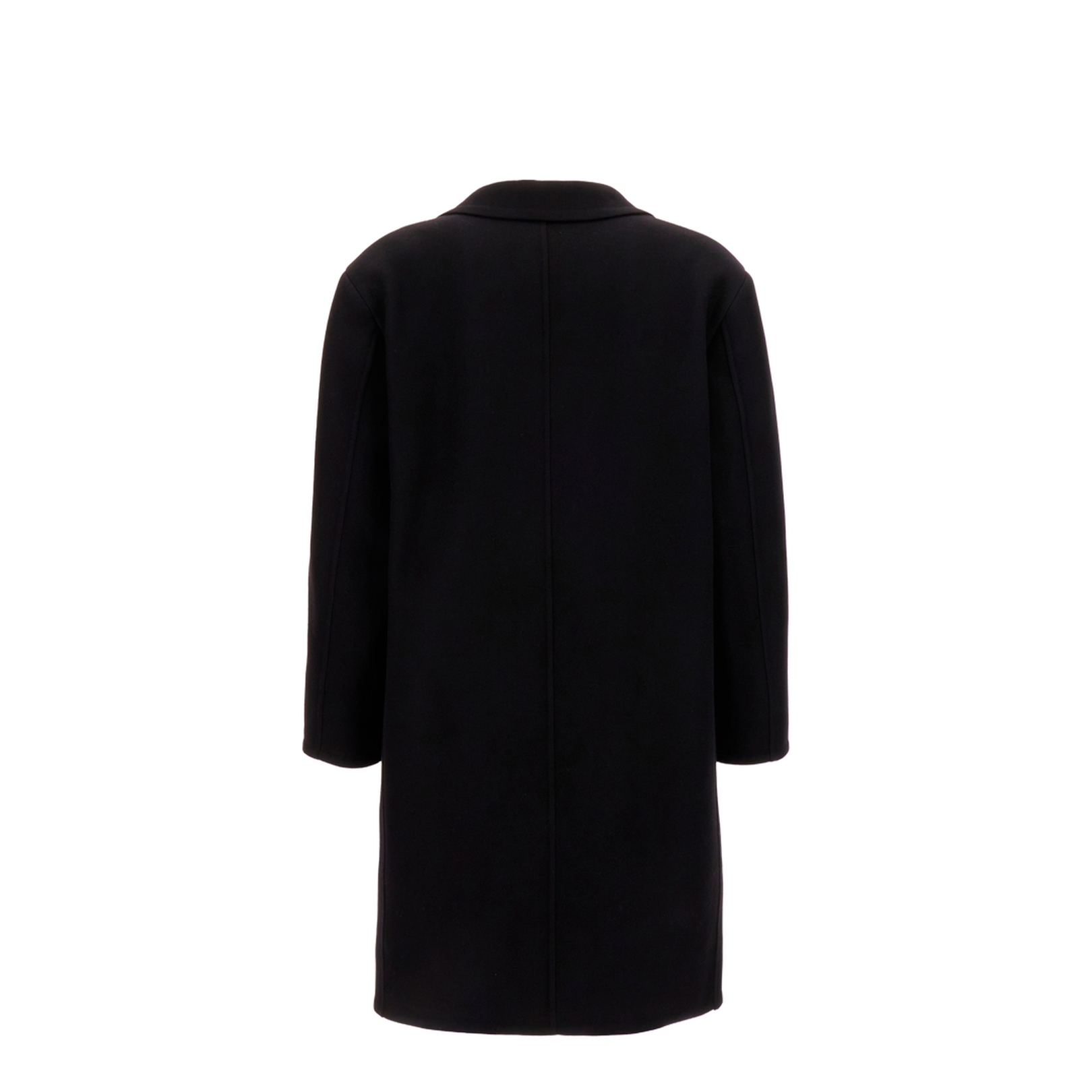 Black Wool Blend Oversize Coat