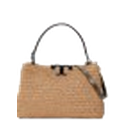 Eleanor Mini Raffia Satchel - Honeycomb