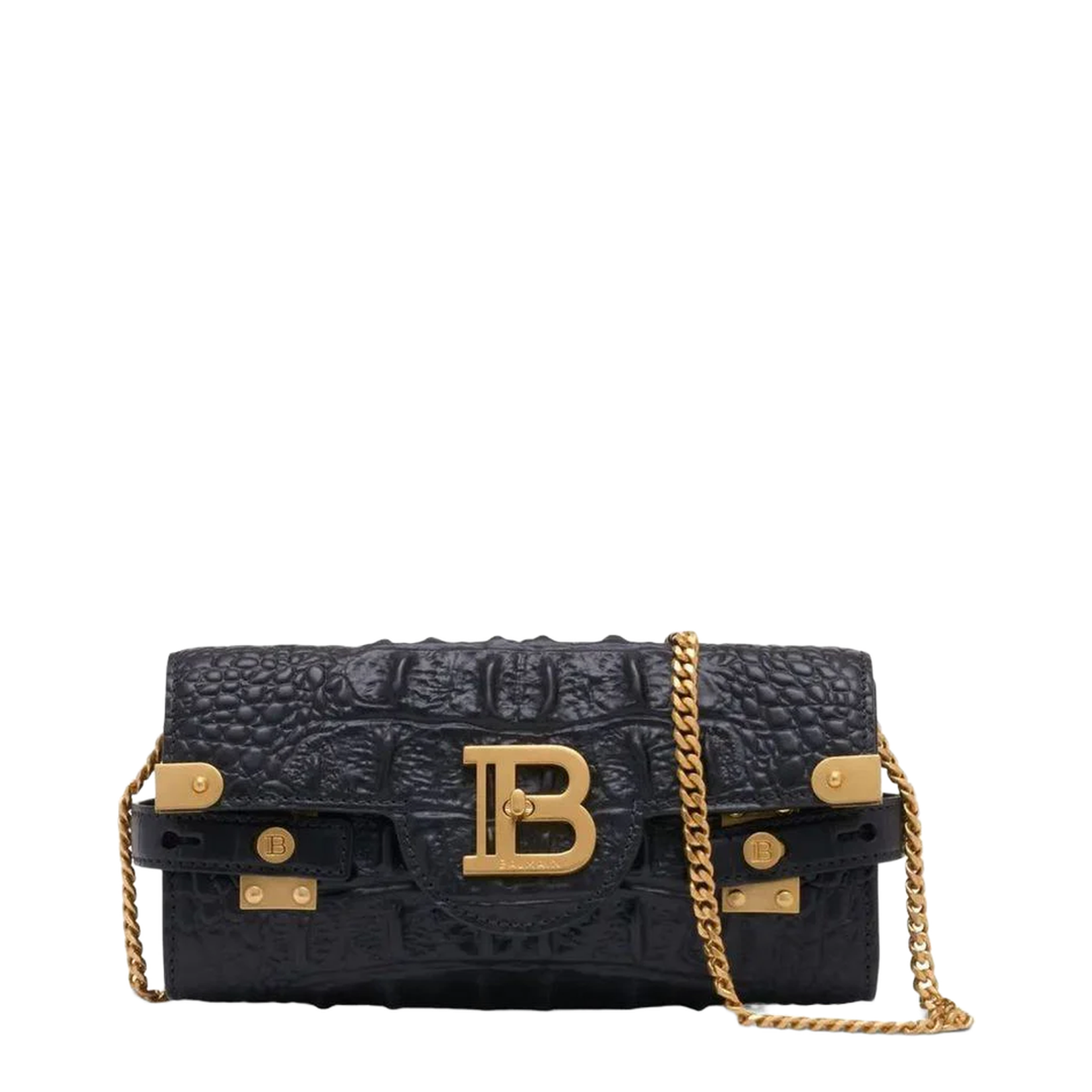 B Buzz 23 Grained Leather Satchel - Black