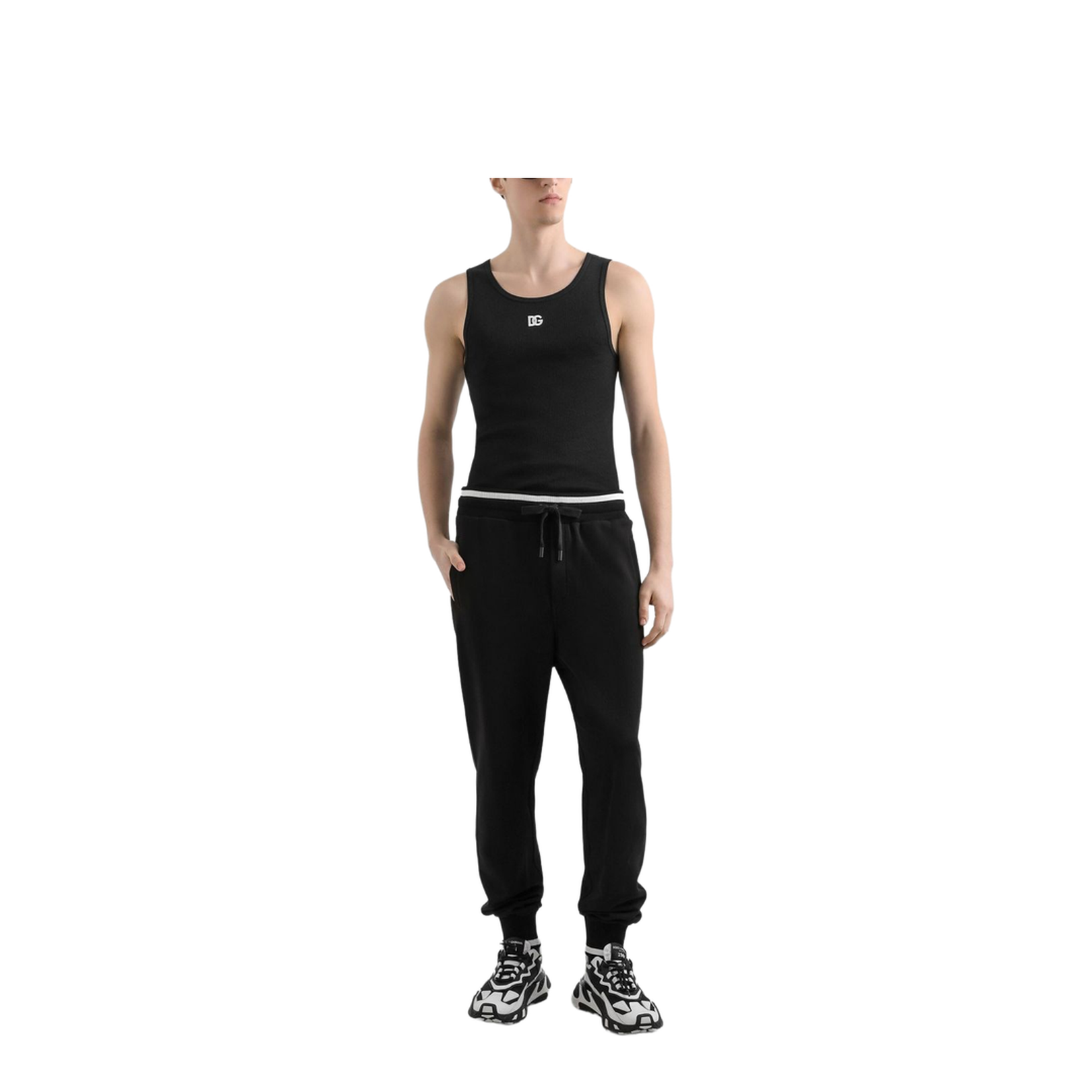 Cotton Tank Top with Embroidery