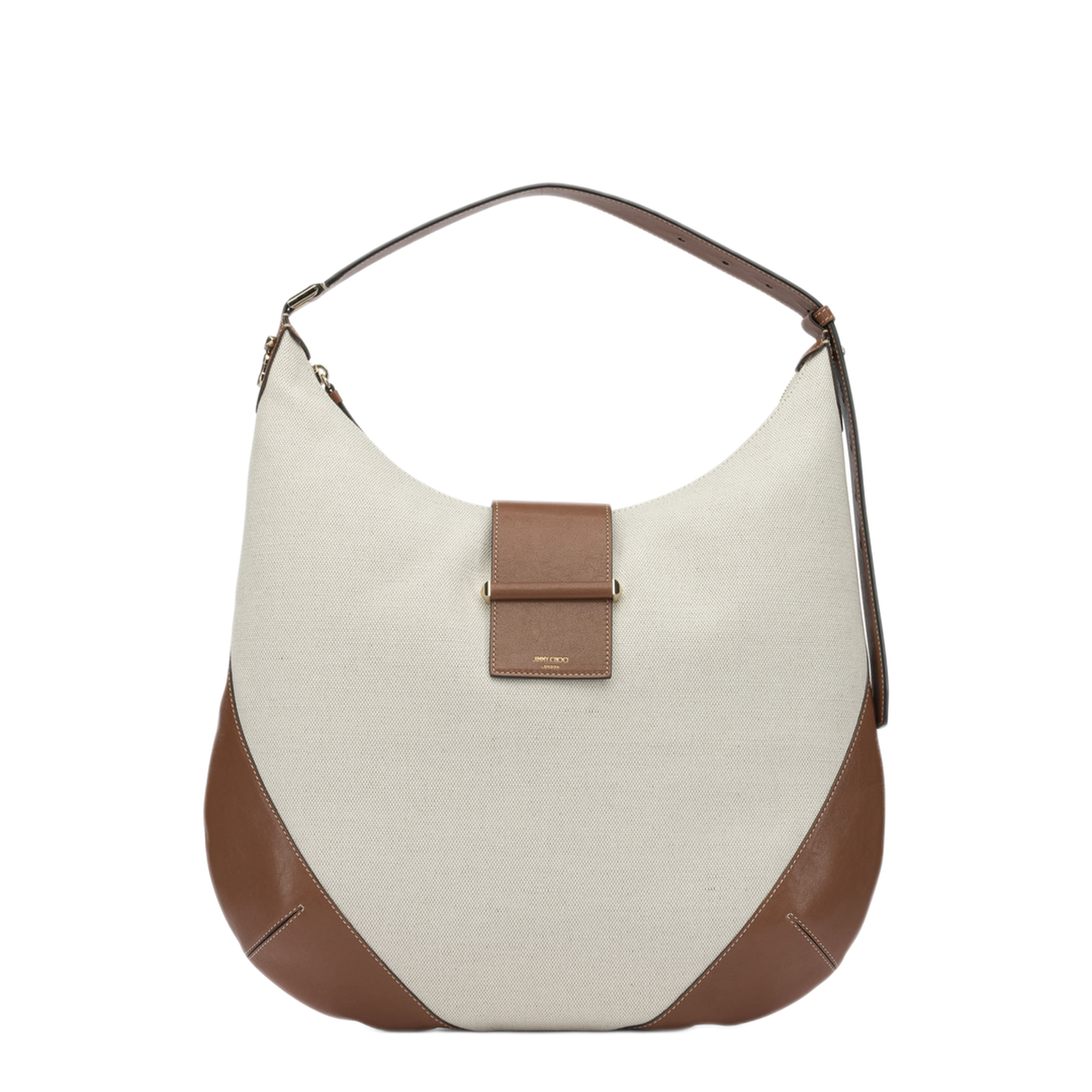MAYFEYR - Jimmy Choo - Bar Hobo Large Shoulder Bag - BARHOBOMBVNNATURALTANSHINYGOLD