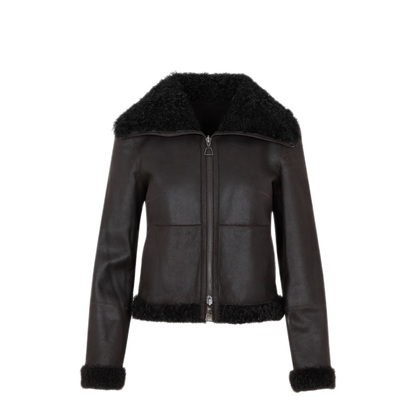 MAYFEYR - AKRIS - Mocca Lamb Leather Jacket - 016433004822149