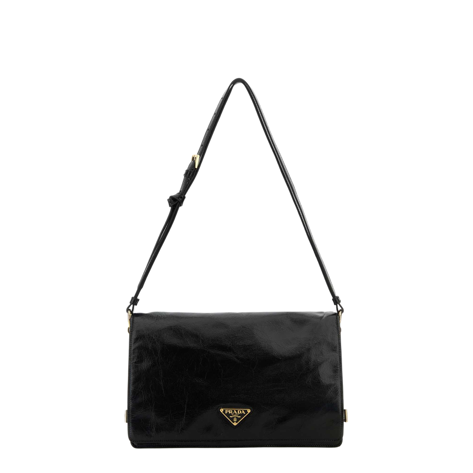 Black Medium Leather Shoulder Bag