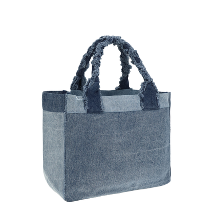 MAYFEYR - Ganni - Medium Trapeze Denim Shopper - B2110090