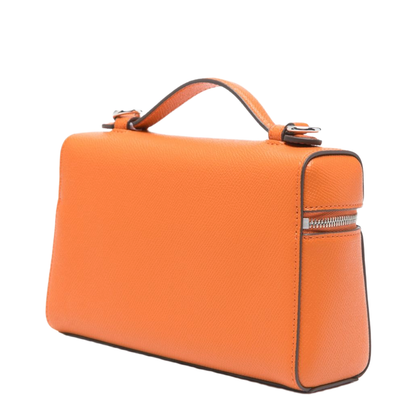Romy Slim Saffiano Top-Handle Bag - Orange