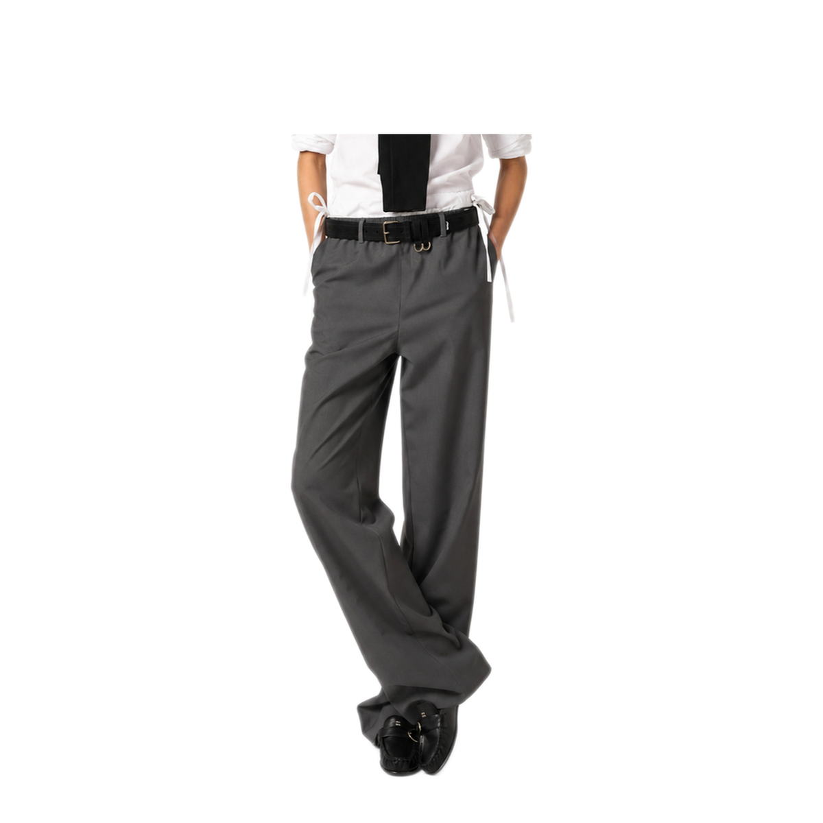Dark Grey Stretch Wool Pant
