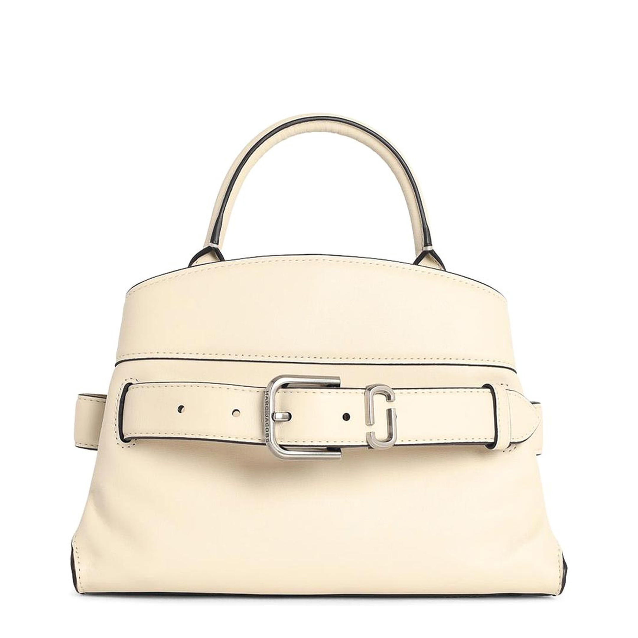 Small Satchel White Leather Bag