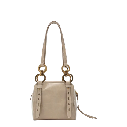 Powder Pink Dangle Leather Top-Handle Mini Bag
