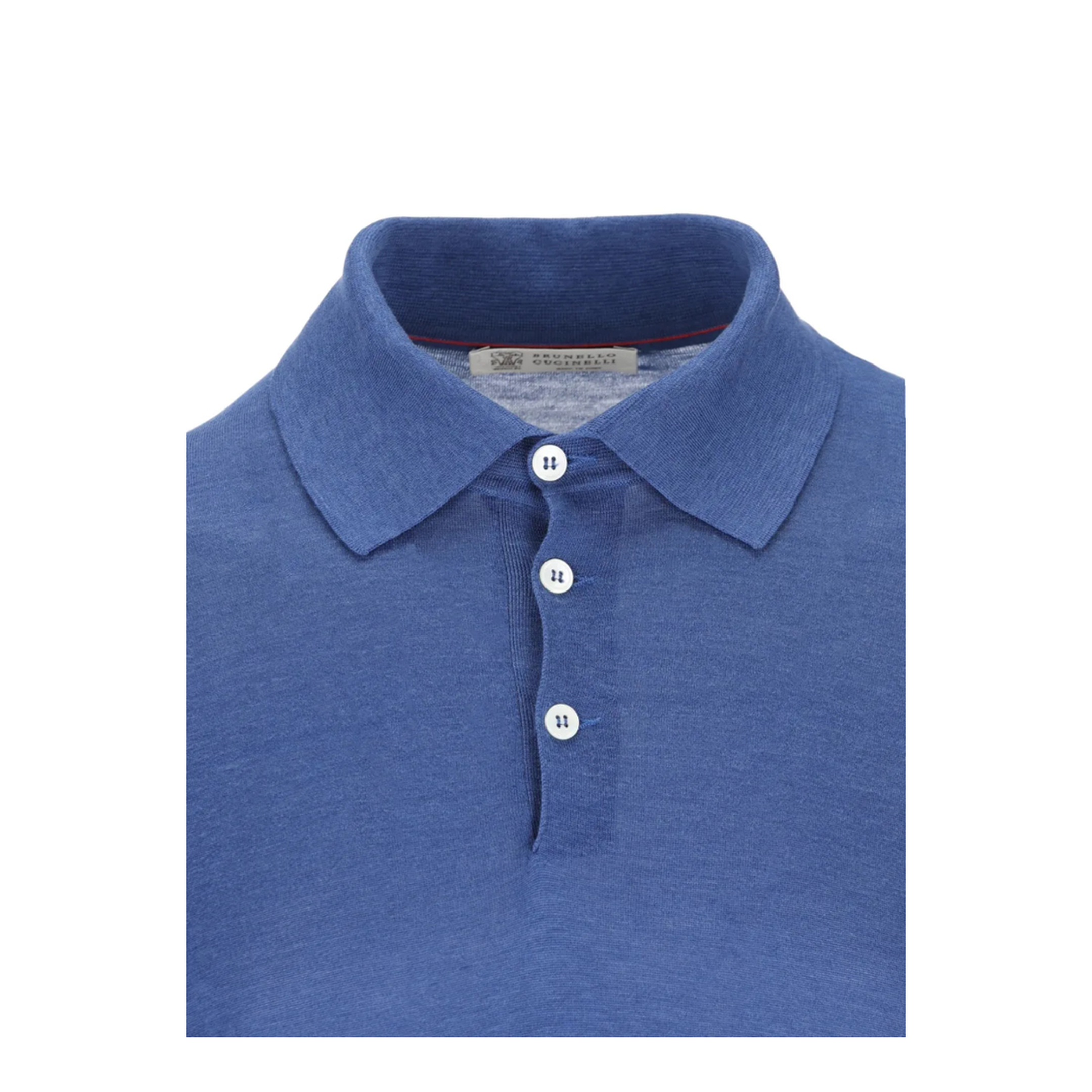 Blue Silk Blend Polo Shirt