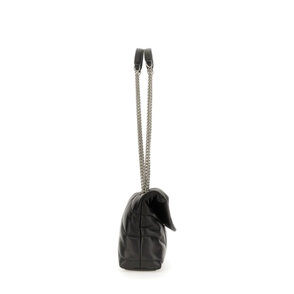 Toy Puffer Lambskin Shoulder Bag - Black