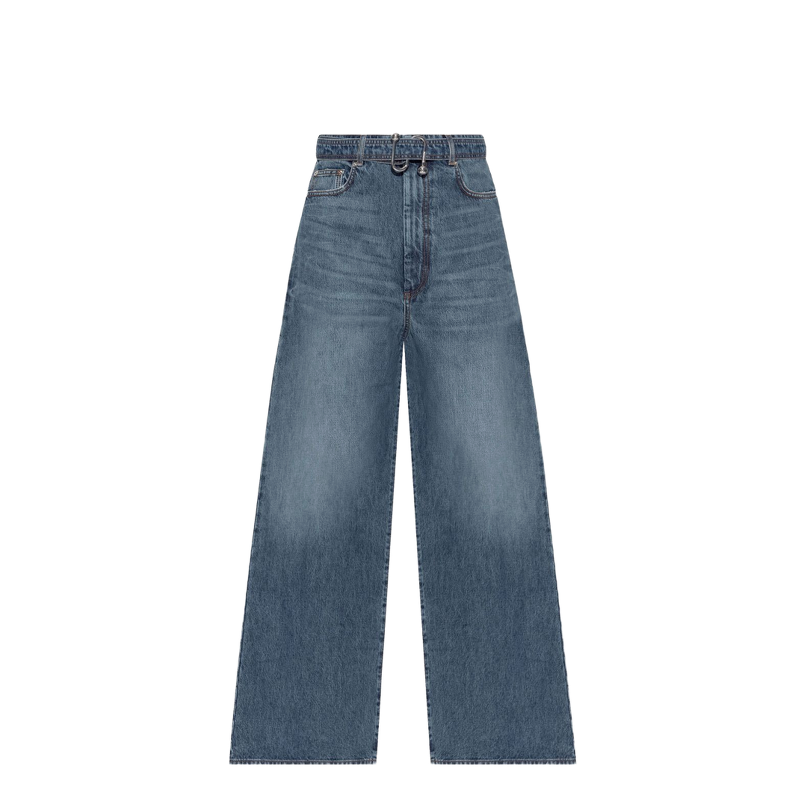 Wide-Leg Cotton Denim Jeans