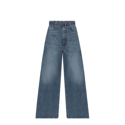 Wide-Leg Cotton Denim Jeans
