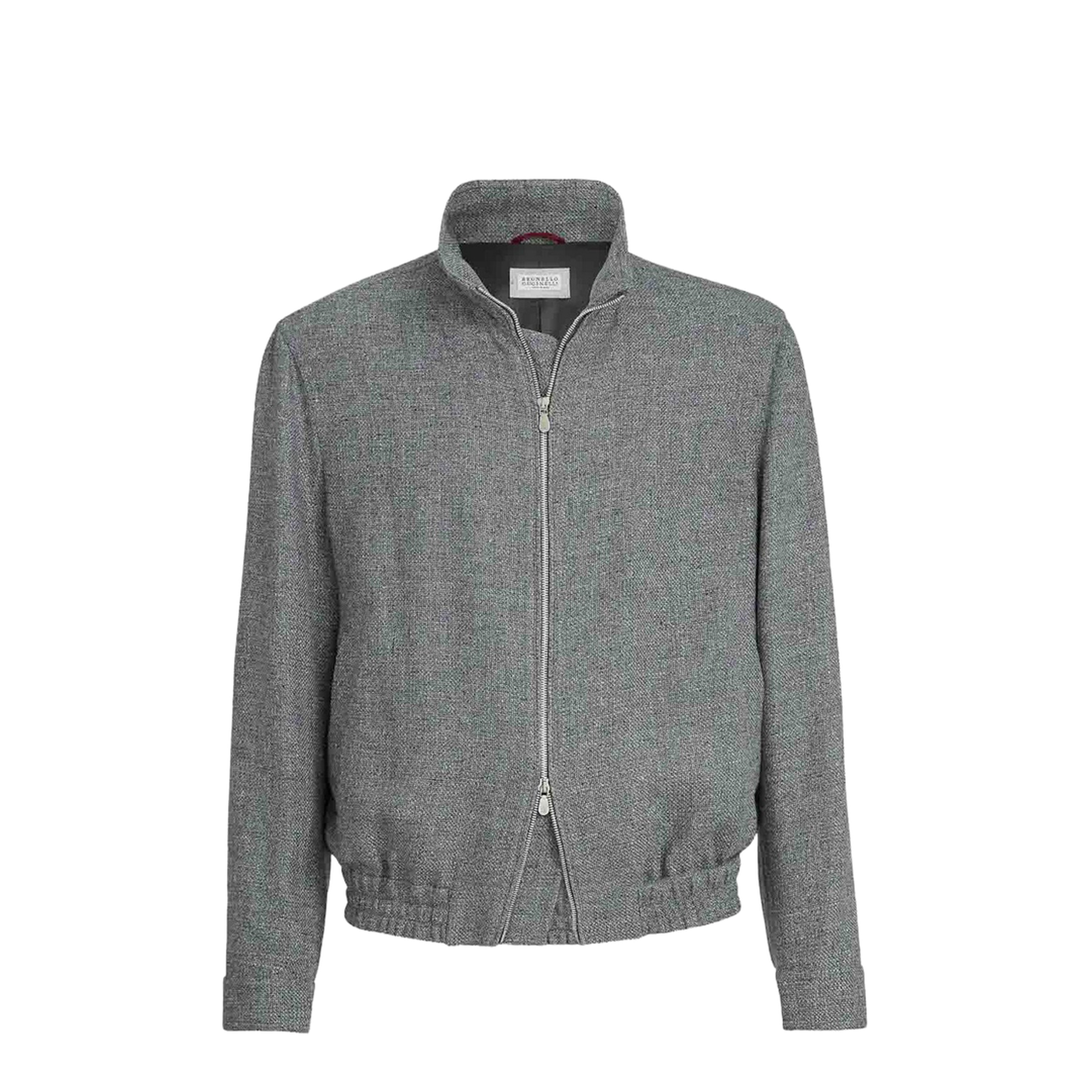 Stand Collar Outerwear Jacket Grey