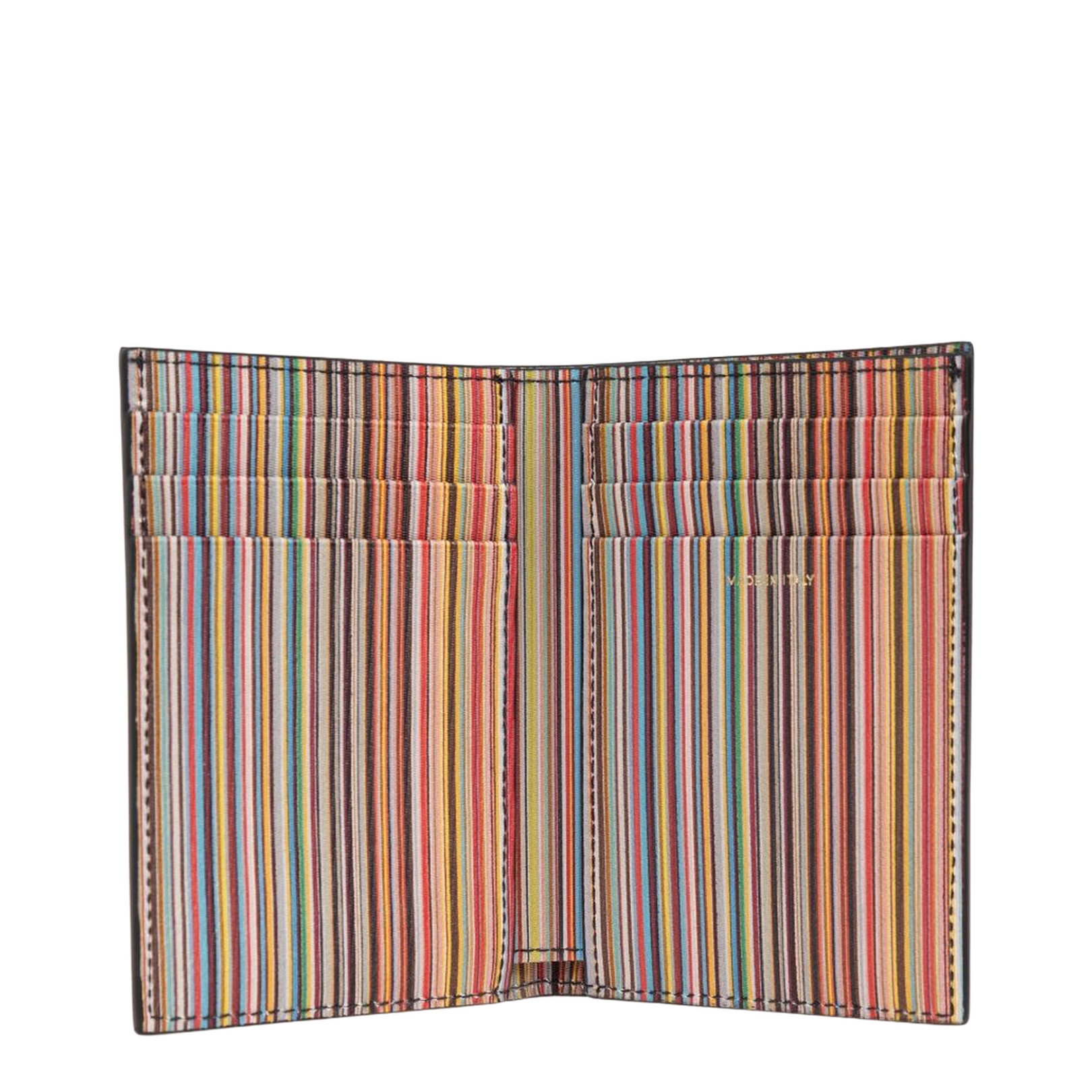 Signature Stripe Leather Wallet