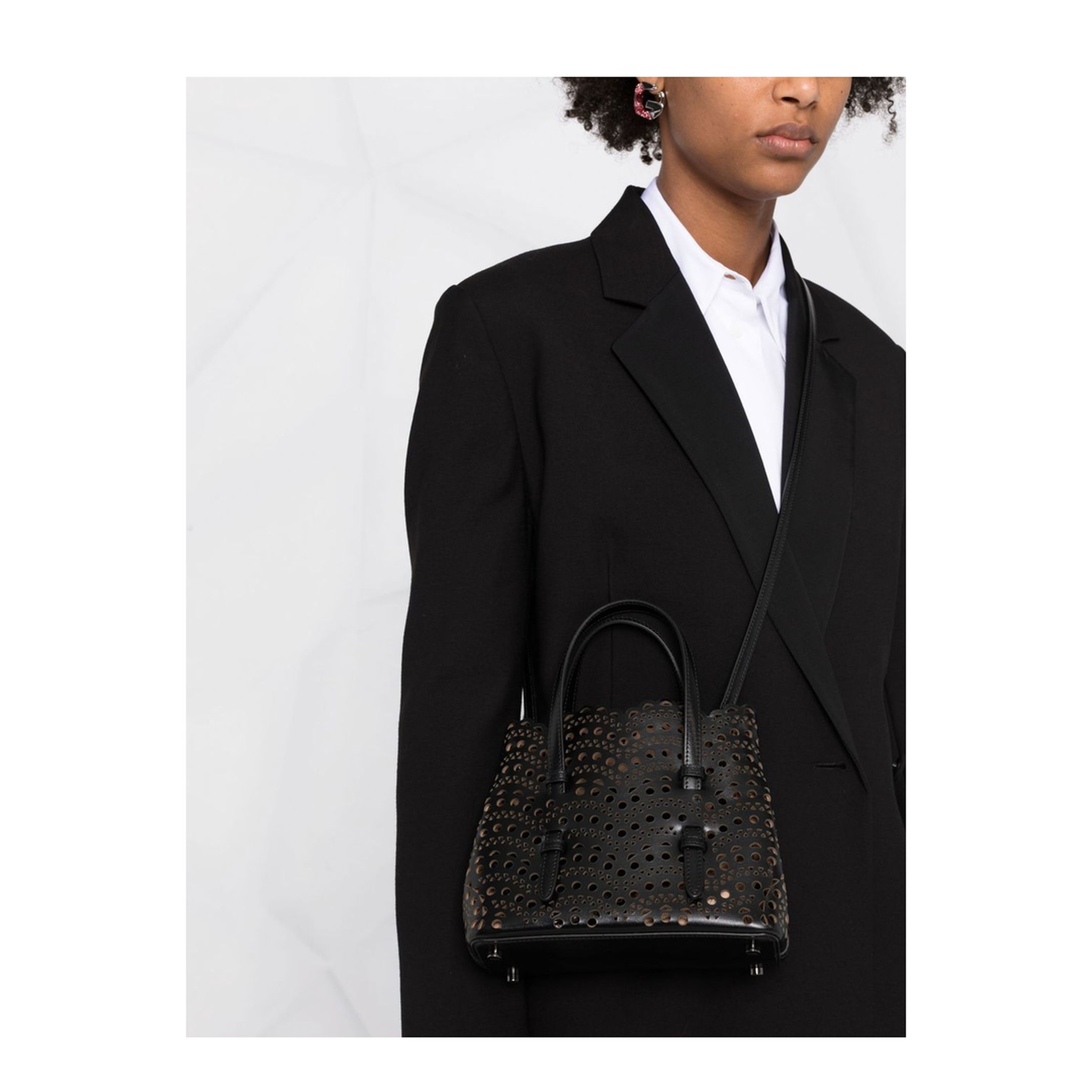 Mina 20 Small Calfskin Tote Bag - Noir