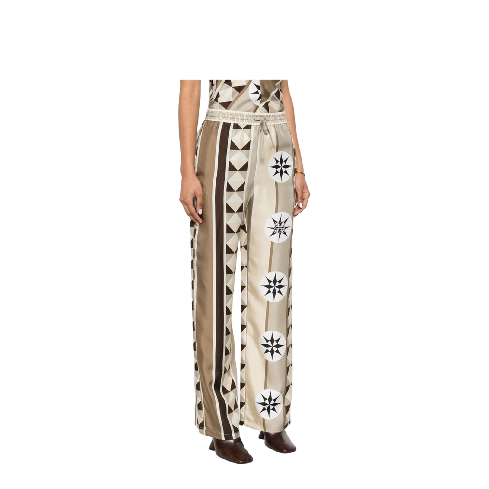 Printed Silk Pajama Trousers