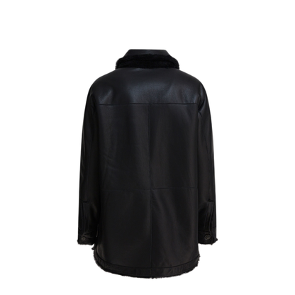 MAYFEYR - Semper - Reversible Leather Long Coat - 601NERO