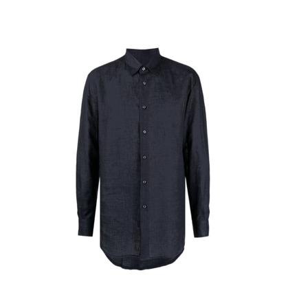 MAYFEYR - Brioni - Navy Linen Button Down Shirt - SCAY0LP91114100