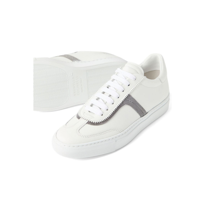 Stylish White Lace-Up Sneakers