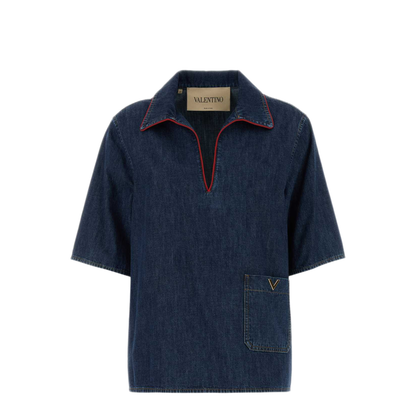 MAYFEYR - Valentino - Denim Blouse - 9B3DB03R9YA528