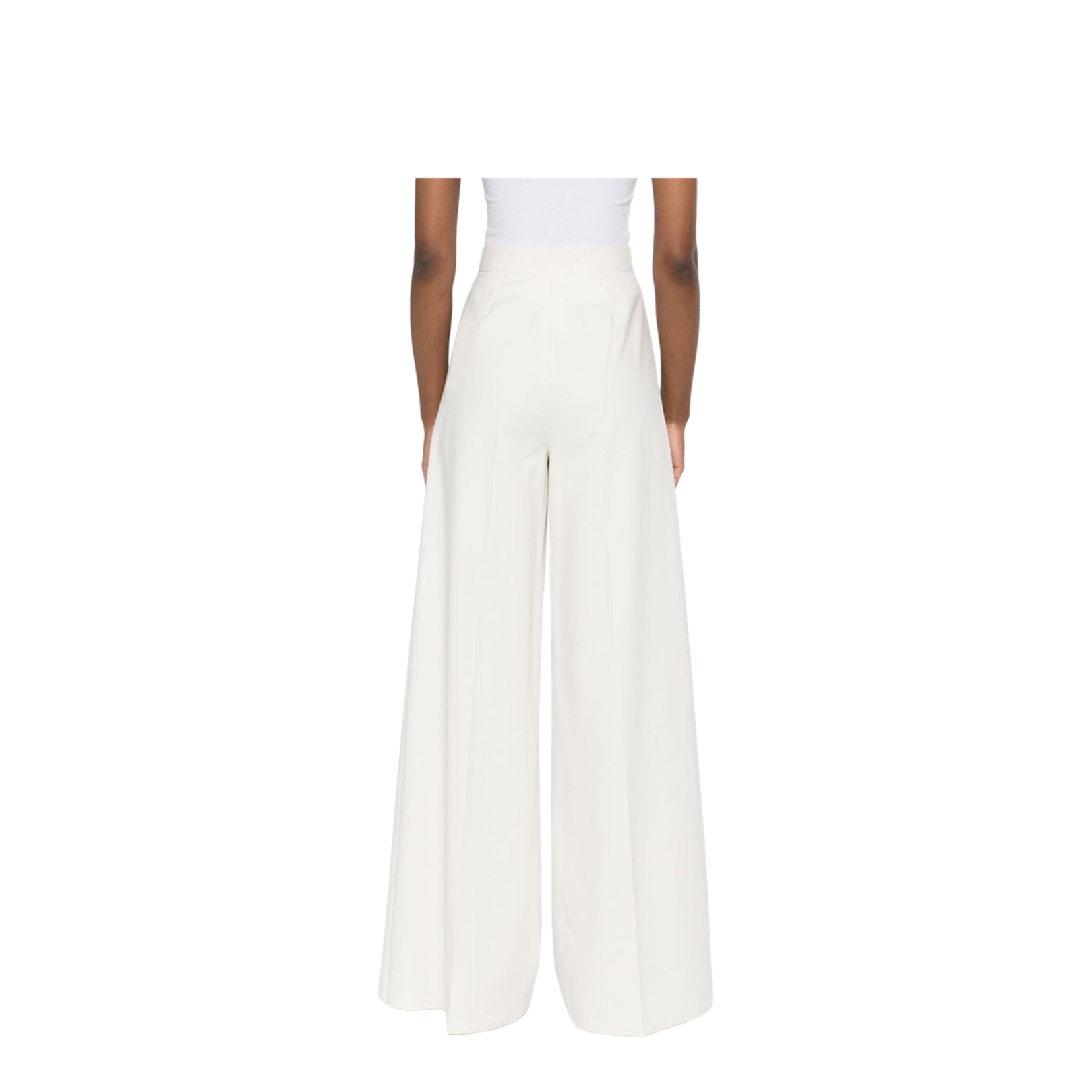 Wide-Leg Trousers In White