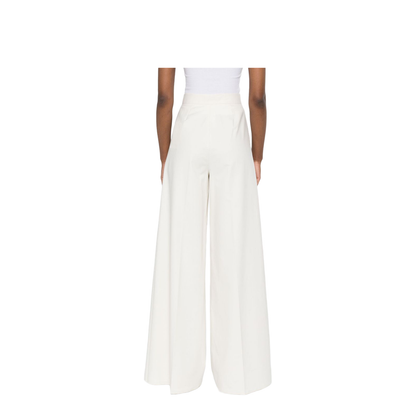Wide-Leg Trousers In White