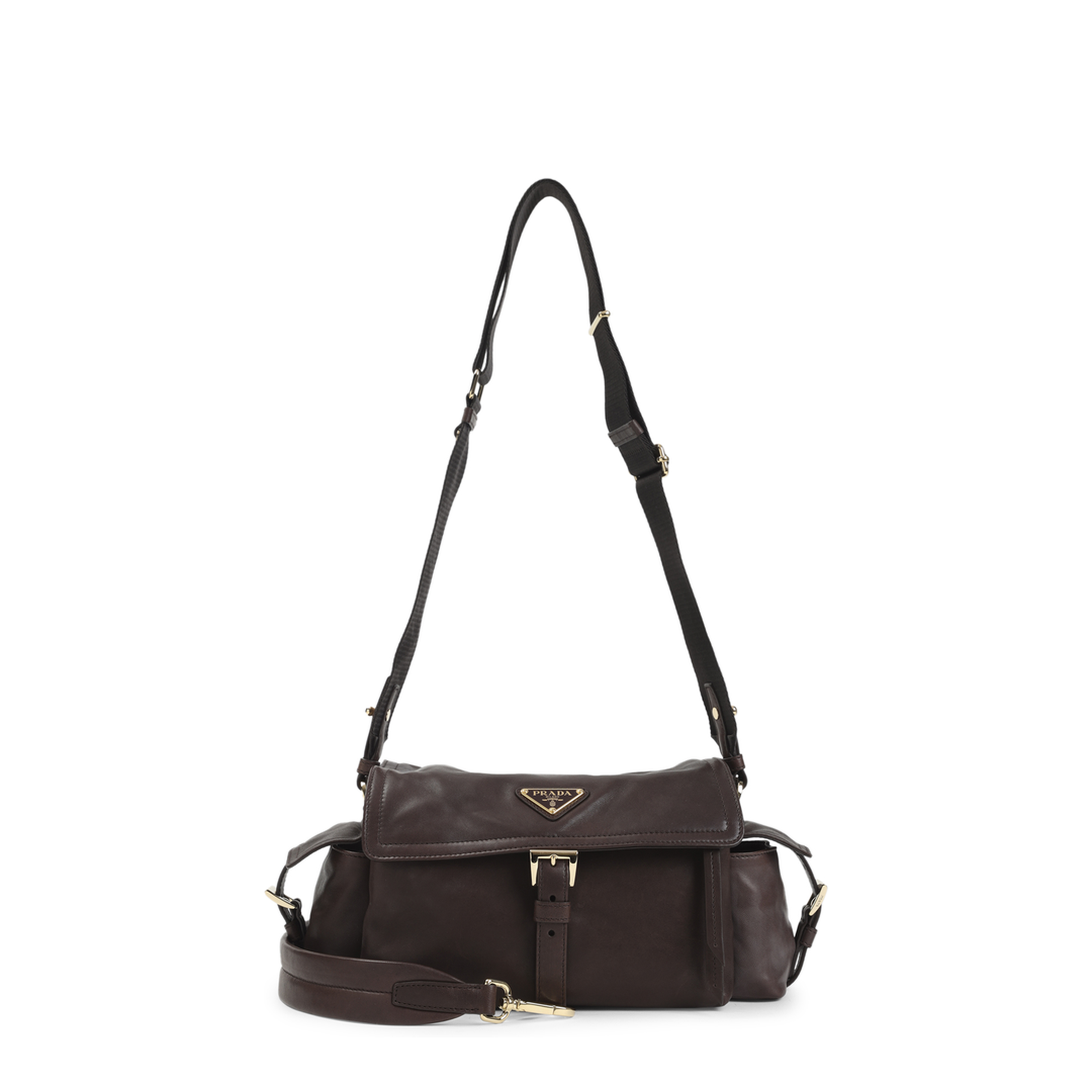 MAYFEYR - Prada - Explore Medium Nappa Leather Shoulder Bag With Flap - 1BD394VNOO2DX8F0038