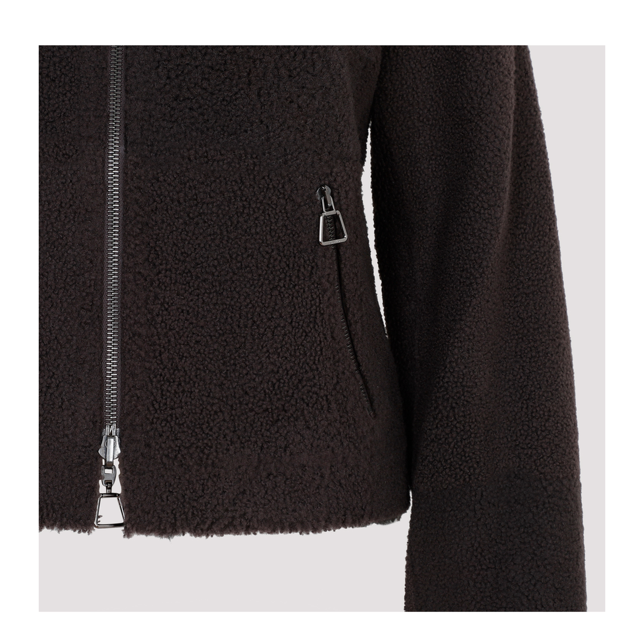 MAYFEYR - AKRIS - Mocca Lamb Leather Jacket - 016433004822149