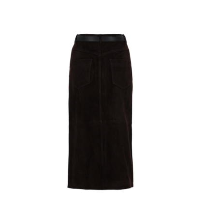 MAYFEYR - Self Portrait - Suede Midi Skirt - RS26091MSKBRBROWN