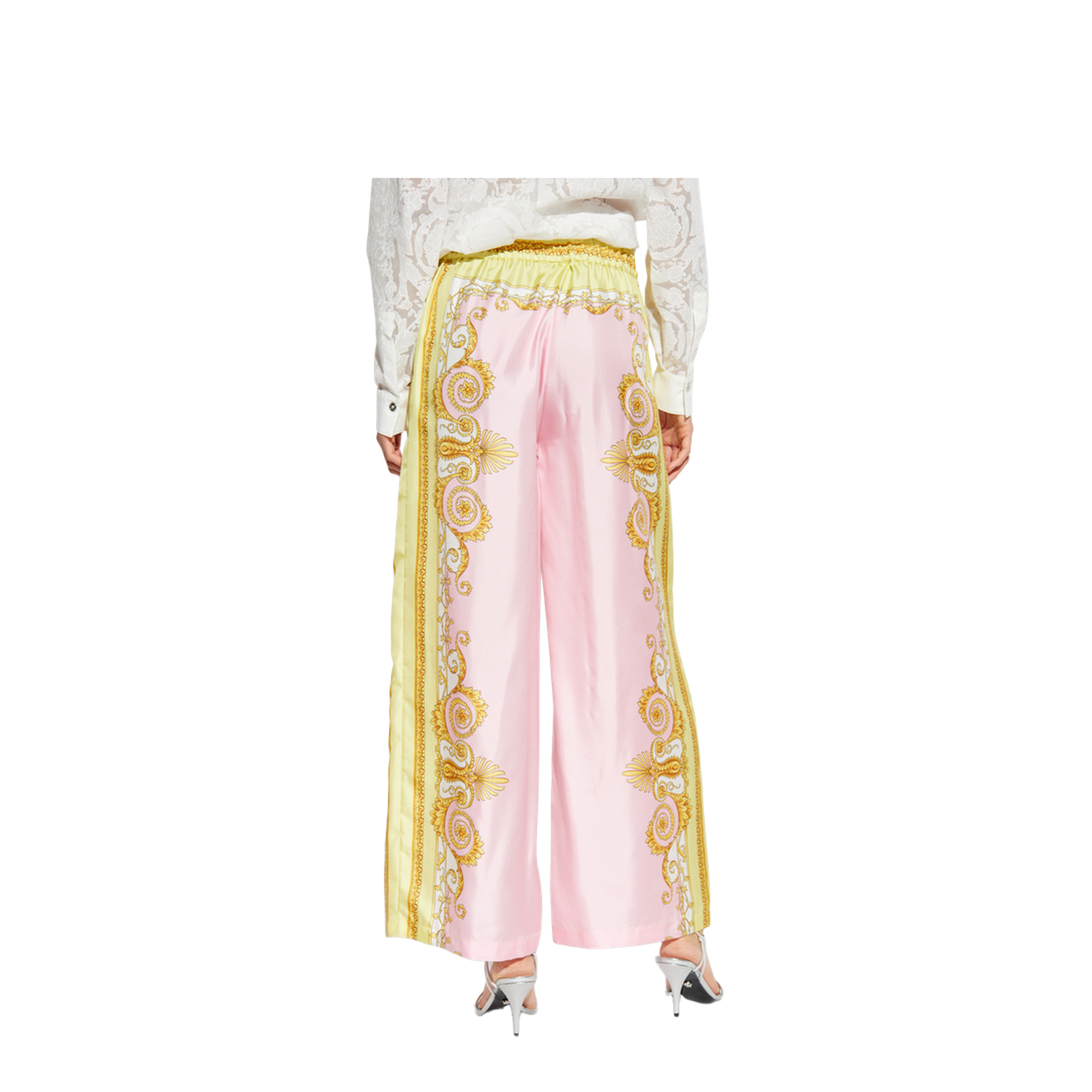 Silk Straight-Leg Trousers