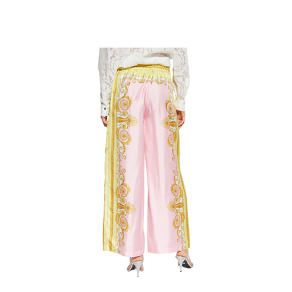 Silk Straight-Leg Trousers