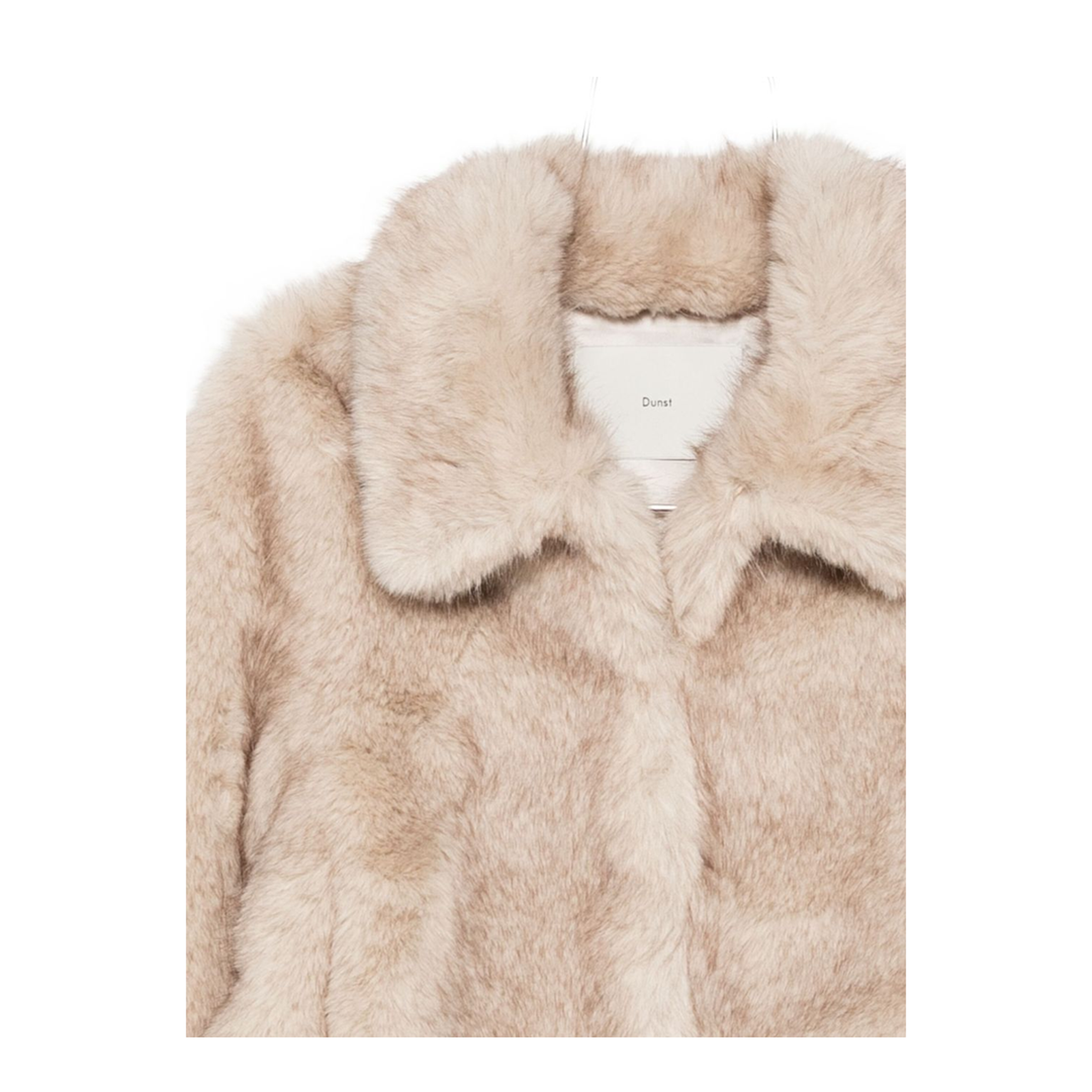 Vegan Fur Cropped Jacket Greyish Beige