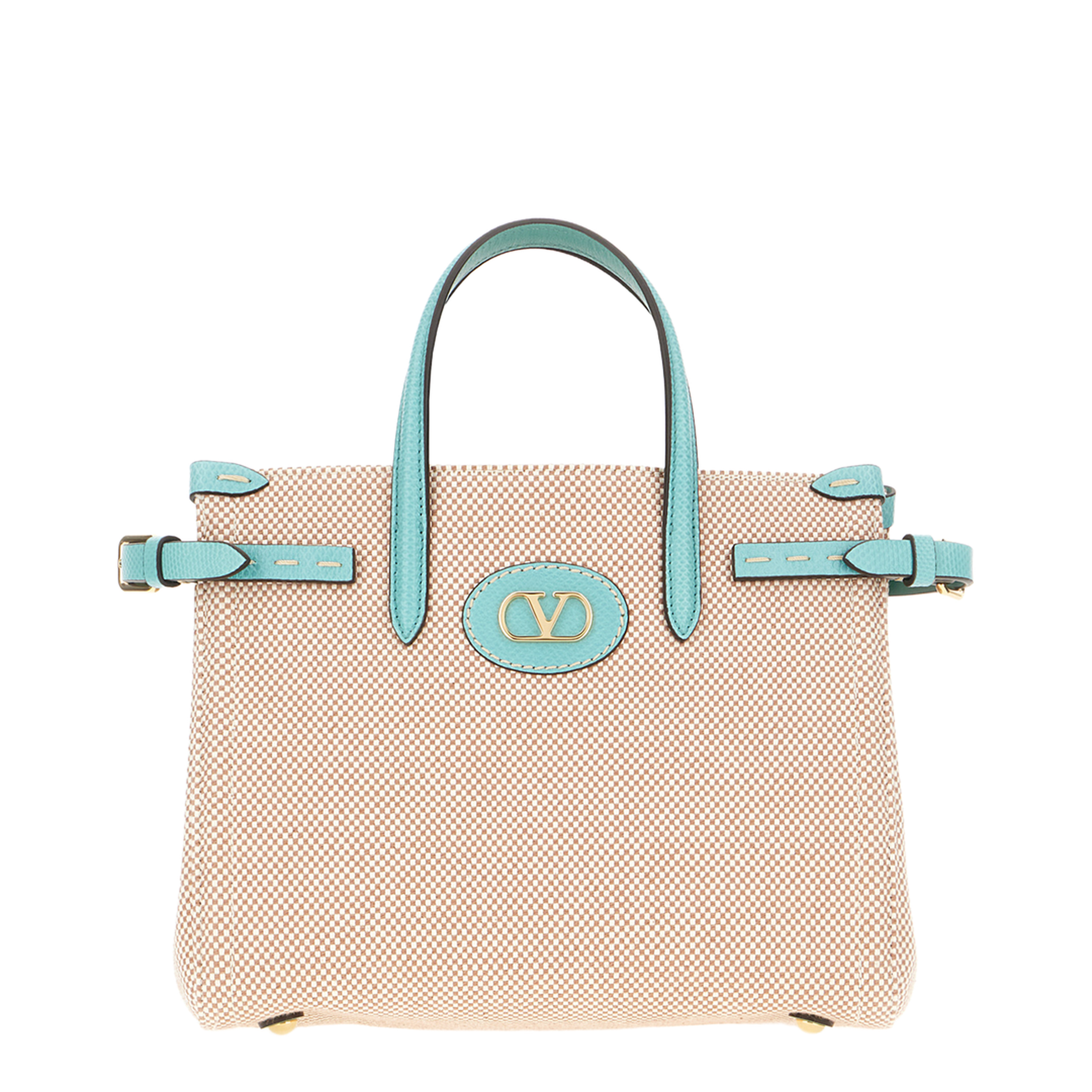 Two-Tone Canvas Antibes Handbag