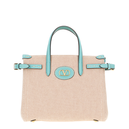 Two-Tone Canvas Antibes Handbag