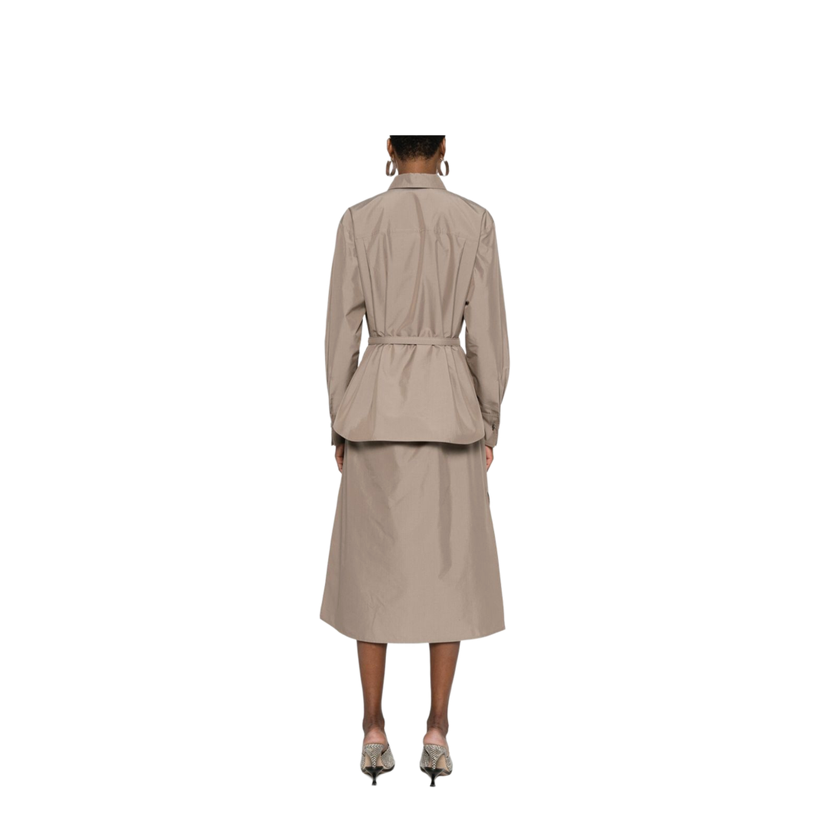 Cotton and Silk Blend Shirtdress