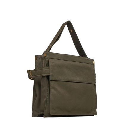 Military Green Canvas Medium Tote Trench Shopping Bag