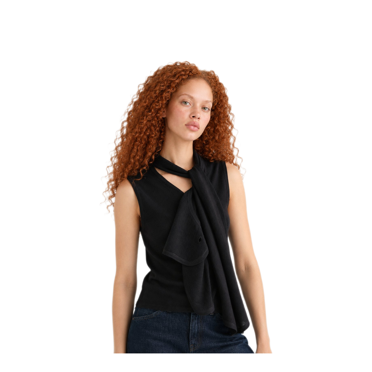 Asymmetrical Cardigan In Merino Wool Blend