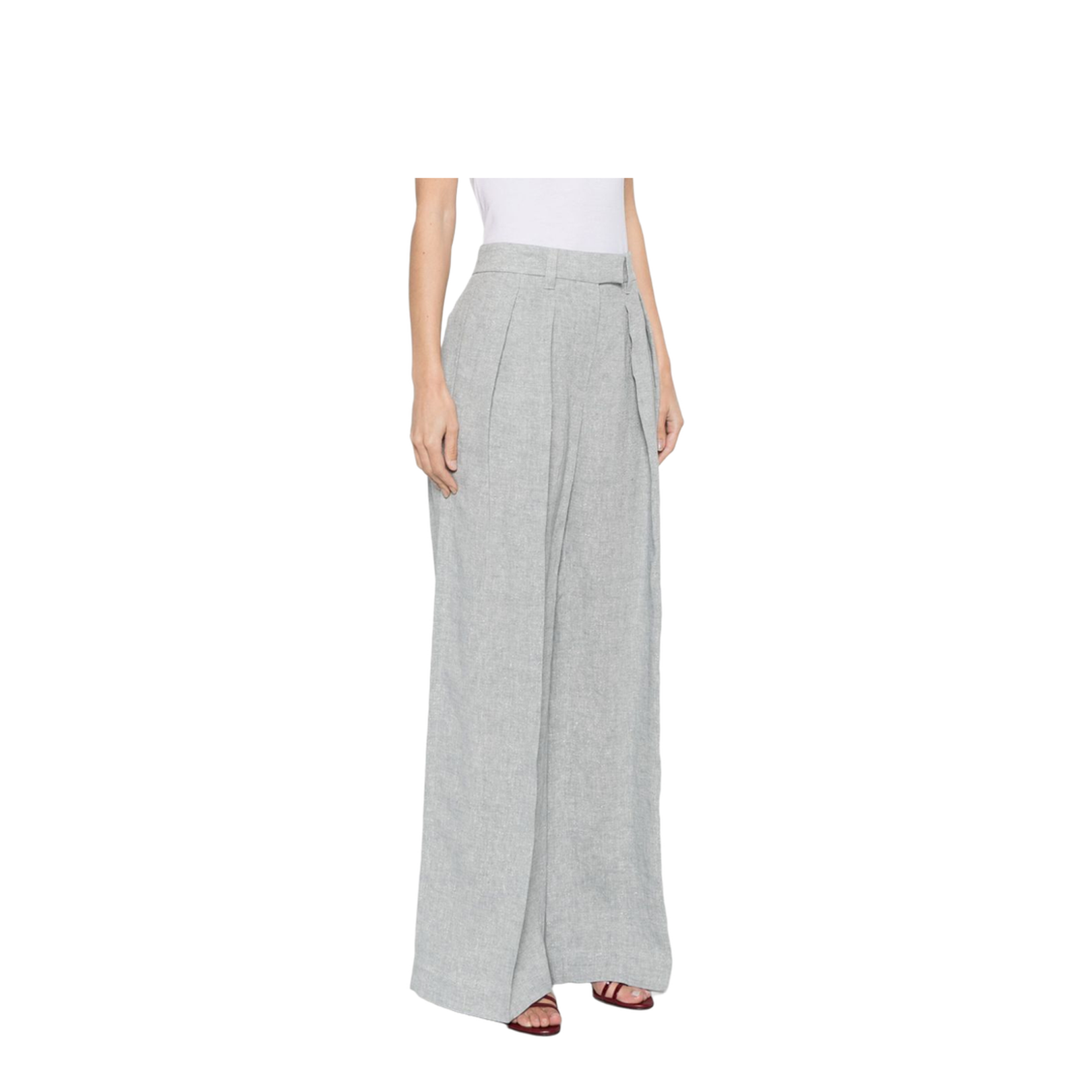 Linen Wide-Leg Trousers